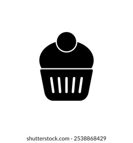 Cup cake icon logo design. Cup cake sign and symbol