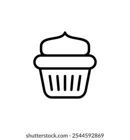 Cup cake icon logo design. Cup cake sign and symbol