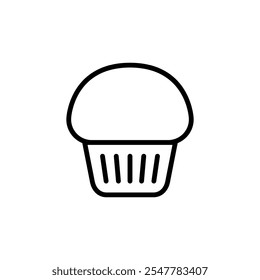 Design do logotipo do ícone do bolo da xícara. Sinal e símbolo do bolo da xícara