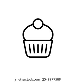 Cup cake icon logo design. Cup cake sign and symbol