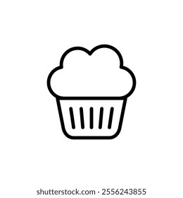 Cup cake icon logo design. Cup cake sign and symbol
