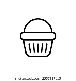Cup cake icon logo design. Cup cake sign and symbol