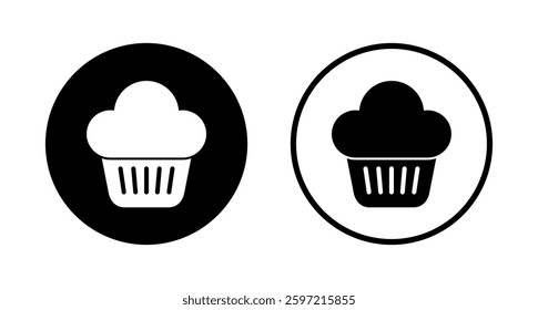 Cup cake icon logo design. Cup cake sign and symbol