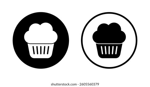 Cup cake icon logo design. Cup cake sign and symbol