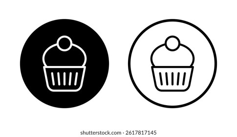 Cup cake icon logo design. Cup cake sign and symbol