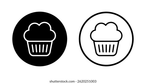 Cup cake icon logo design. Cup cake sign and symbol