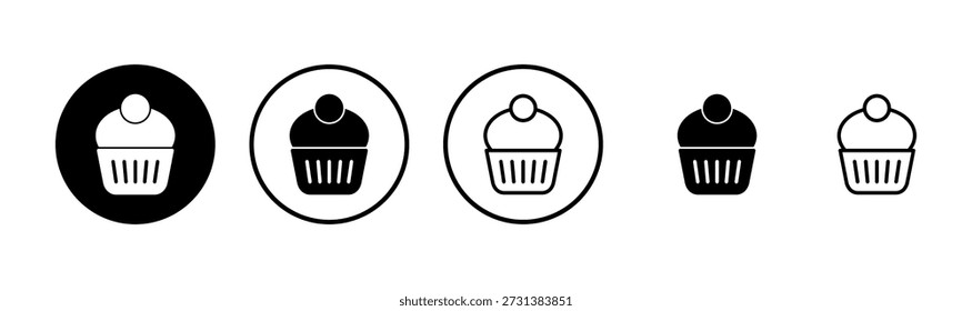 Cup cake icon logo design. Cup cake sign and symbol