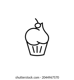 cup cake icon, Muffin Cupcake Icon, cupcake, web icon. vector design