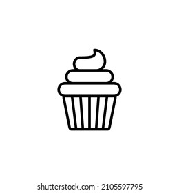 Icono de pastel de copa. Símbolo de la tarta de la copa