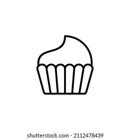 Cup cake icon. Cup cake sign and symbol