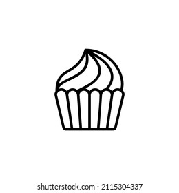 Cup cake icon. Cup cake sign and symbol