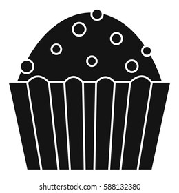 Cup cake icon. Simple illustration of cup cake vector icon for web