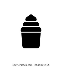 Símbolo de ícone de bolo de copo para aplicativos e sites. Sinal e símbolo do bolo da xícara