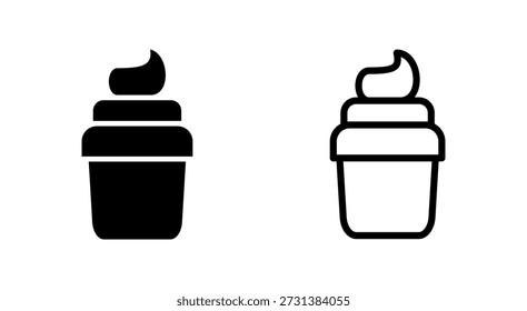Cup cake icon symbol for apps and websites. Cup cake sign and symbol