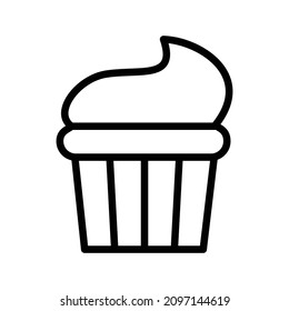 Cupcake Icon Vectordesign Template.