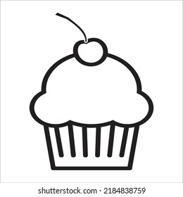 Cup Cake Icon Vector Design Template