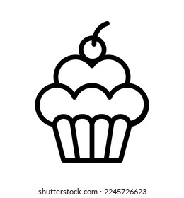 Cup cake icon vector design template