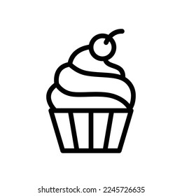 Cup cake icon vector design template
