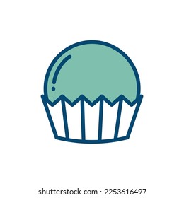 cup cake icon vector design template in white background