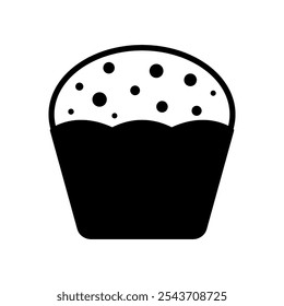 Icono de la torta de la taza Plantilla de diseño de Vector Estilo elegante