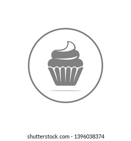 Cup cake icon - vector illustration