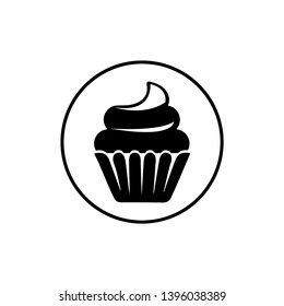 Cup cake icon - vector illustration