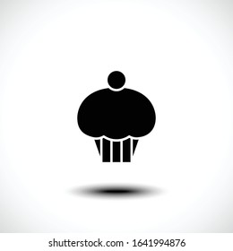 Cup cake icon. Vector illustration