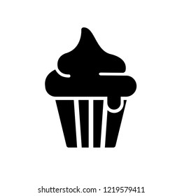 Cup Cake Icon - Vector, Sign and Symbol for Design, Presentation, Website or Apps Elements. 