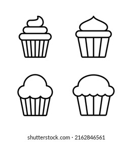 Vector de icono de pastel de copa. Símbolo de la tarta de la copa