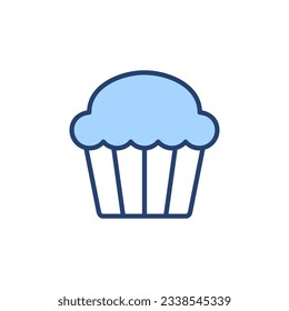 Cup cake icon vector. Cup cake sign and symbol