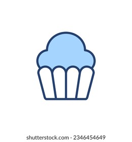 Cup cake icon vector. Cup cake sign and symbol