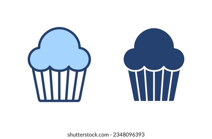 Vector de icono de pastel de copa. Símbolo de la tarta de la copa