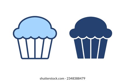 Vector de icono de pastel de copa. Símbolo de la tarta de la copa