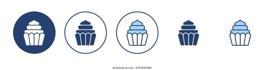 Cup cake icon vector. Cup cake sign and symbol