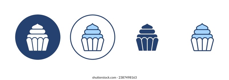 Vector de icono de pastel de copa. Símbolo de la tarta de la copa