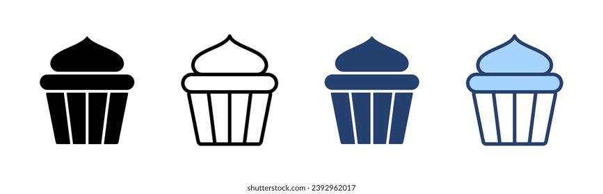 Cup Kuchen Symbol Vektor. Cupcakes-Zeichen und Symbol
