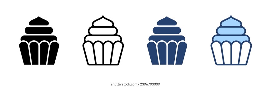 Vector de icono de pastel de copa. Símbolo de la tarta de la copa