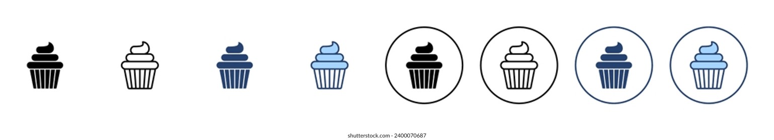 Vector de icono de pastel de copa. Símbolo de la tarta de la copa