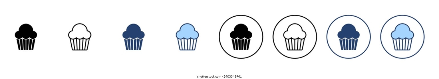 Cup cake icon vector. Cup cake sign and symbol