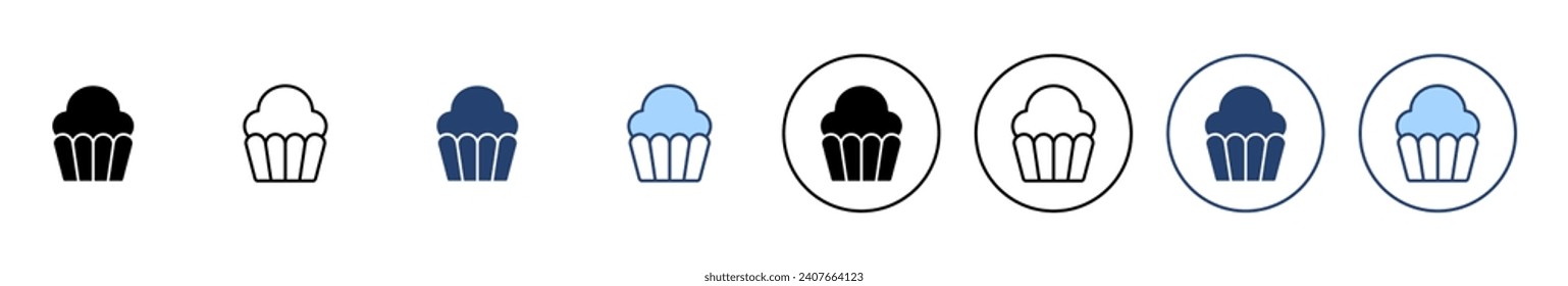 Vector de icono de pastel de copa. Símbolo de la tarta de la copa