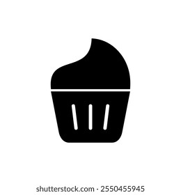 Cup cake icon vector. Cup cake sign and symbol