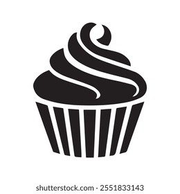 Cup cake icon vector. Cup cake sign and symbol