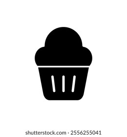 Cup cake icon vector. Cup cake sign and symbol