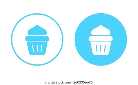 Cup cake icon vector. Cup cake sign and symbol