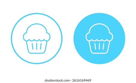 Cup cake icon vector. Cup cake sign and symbol