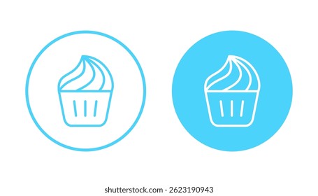 Cup cake icon vector. Cup cake sign and symbol