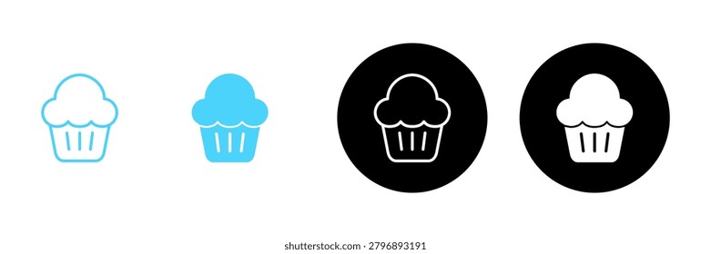 Cup cake icon vector. Cup cake sign and symbol