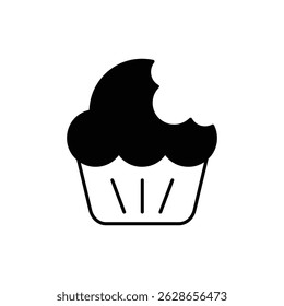 Icono de la torta de la taza Vector ilustración de stock