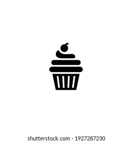 Cup Cake icon vector for web, computer and mobile app