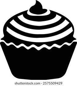 cup cake icon.Sweet icon based logo design editable vector file. cup cake, slice, pasty, birthday cake.cake icon Design in thin line vector style. Simple Vector Illustration Logo.